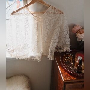 Vintage Lace Bed Jacket